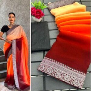 Designer Lace Georgette Saree